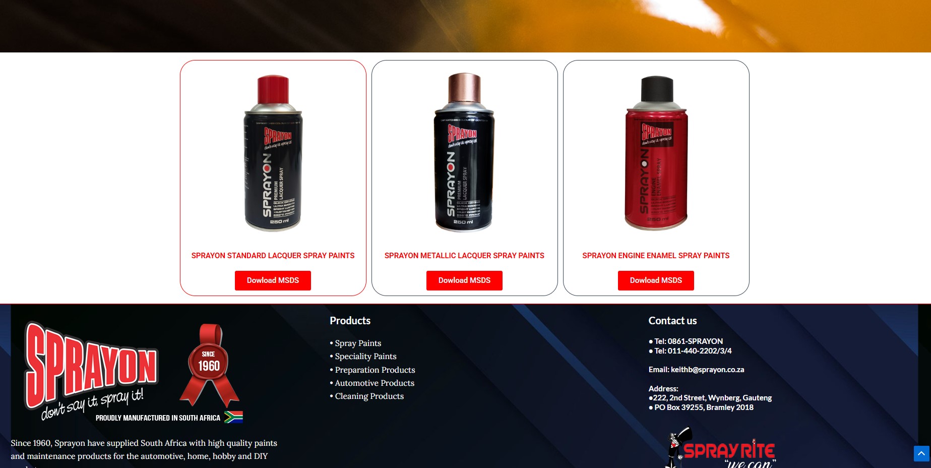 sprayon site